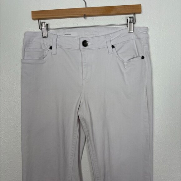 Kut from the Kloth CHRISSY White Minimalist Bohemian Flare Pants Size: 8 - Picture 3 of 13